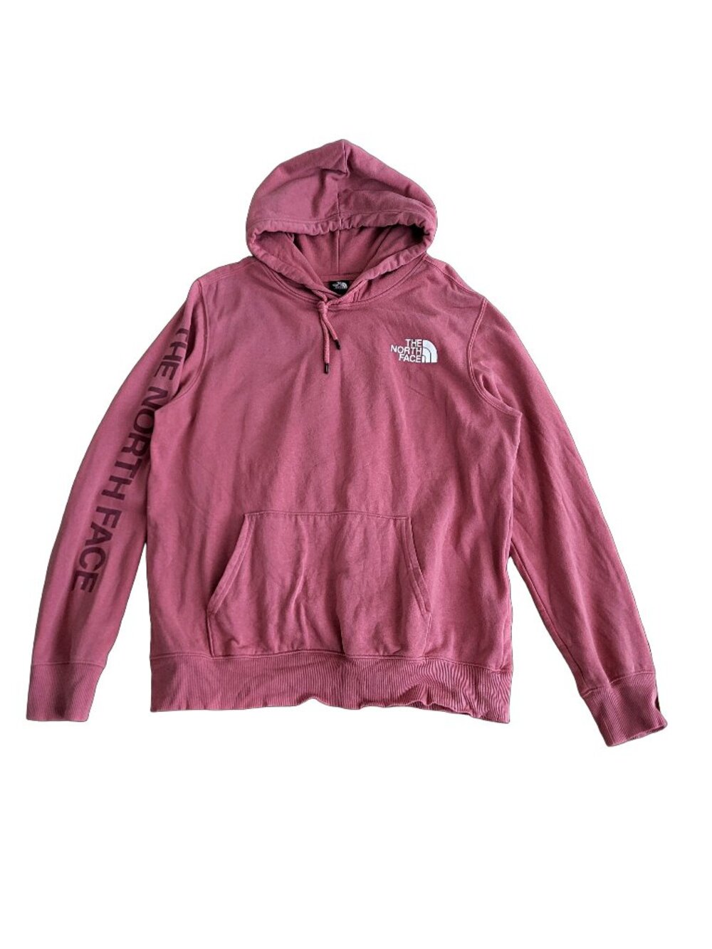 The North Face Pink Vintage Gorpcore Outdoor Pullover Hoodie Sweatshirt (L)